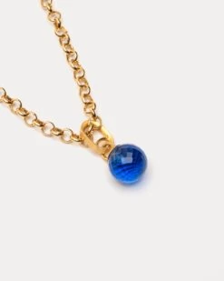 Manhattan Gem Necklace Midnight Blue Gold -Clothing Store MANHATTAN DOME PENDANT 02