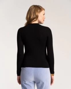 Marie Long Sleeve Sweater Merino Black -Clothing Store MARIE LONGSLEEVE BLACK 023