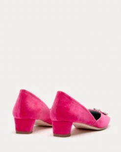 McCall Mini Block Heel Velvet Pink -Clothing Store MCCALLV PINK 03