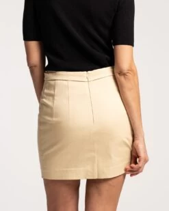Penelope Mini Skirt Cotton Khaki 10 Penelope Mini Skirt Cotton Khaki -Clothing Store MINI SKIRT KHAKI 03