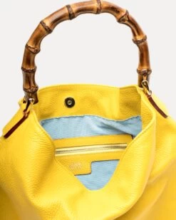 Muriel Tote Tumbled Leather Canary 9 Muriel Tote Tumbled Leather Canary -Clothing Store MURIELTL YELLOW 03