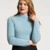 Marie Long Sleeve Sweater Merino Light Blue -Clothing Store Marie ltblue 01