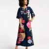 Delightful Caftan Peony Garden Navy Multi -Clothing Store May OnBody0340 2