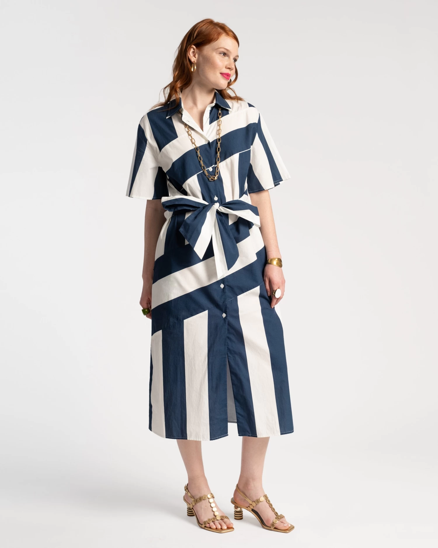 Amanda Shirtdress Stripe Navy White 3 Amanda Shirtdress Stripe Navy White