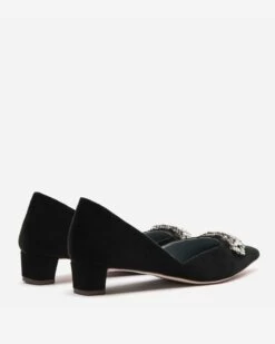 Paula Mini Block Heel Velvet Black -Clothing Store NEWMCCALL black 03