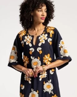 Dreamy Caftan Blue Blossom 7 Dreamy Caftan Blue Blossom -Clothing Store NEW CAFTAN NAVY 02