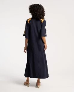 Dreamy Caftan Blue Blossom 9 Dreamy Caftan Blue Blossom -Clothing Store NEW CAFTAN NAVY 03