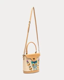Agatha Embroidered Basket -Clothing Store OWL TOTE 06