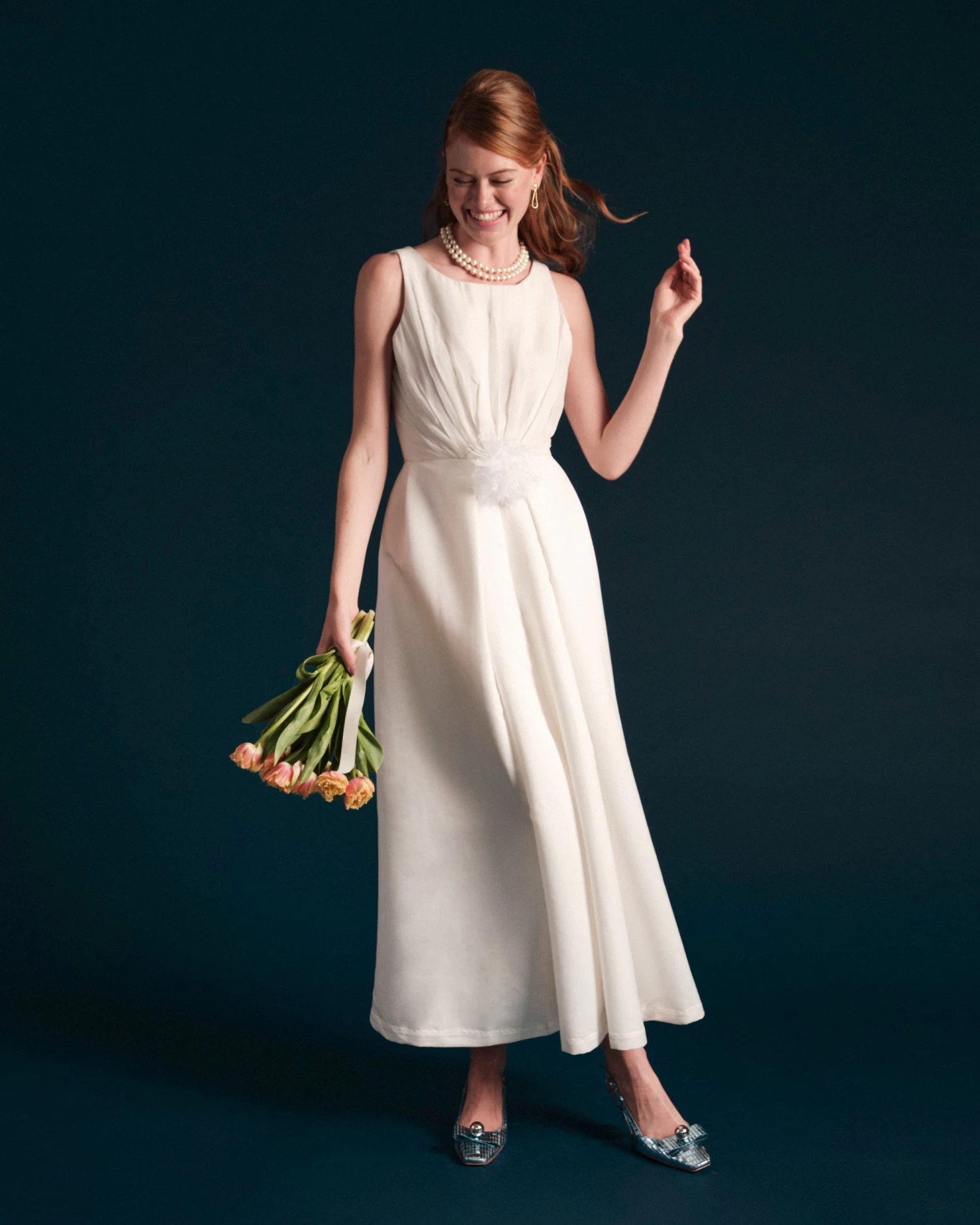 Chrysanthemum Maxi Dress Oyster 5 Chrysanthemum Maxi Dress Oyster - Image 3