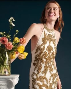 Goddess Dress White Gold 10 Goddess Dress White Gold -Clothing Store Occasions 230683 1