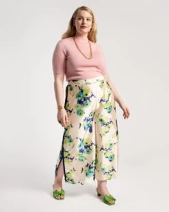 Palazzo Pant Tuileries Oyster Green 11 Palazzo Pant Tuileries Oyster Green -Clothing Store PALAZZO TULLERIES