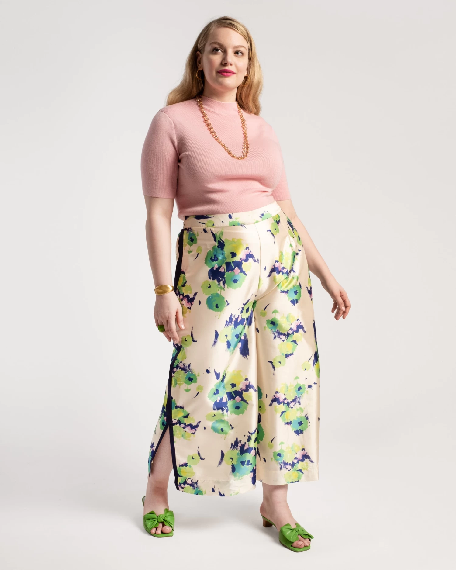 Palazzo Pant Tuileries Oyster Green 5 Palazzo Pant Tuileries Oyster Green - Image 3