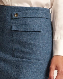 Wool Pencil Skirt Blue 9 Wool Pencil Skirt Blue -Clothing Store PENCIL SKIRT BLUE 03