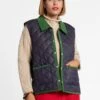 Quilted Vest Navy -Clothing Store Puffervest navy 02