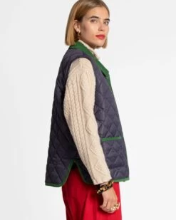 Quilted Vest Navy 12 Quilted Vest Navy -Clothing Store Puffervest navy 03
