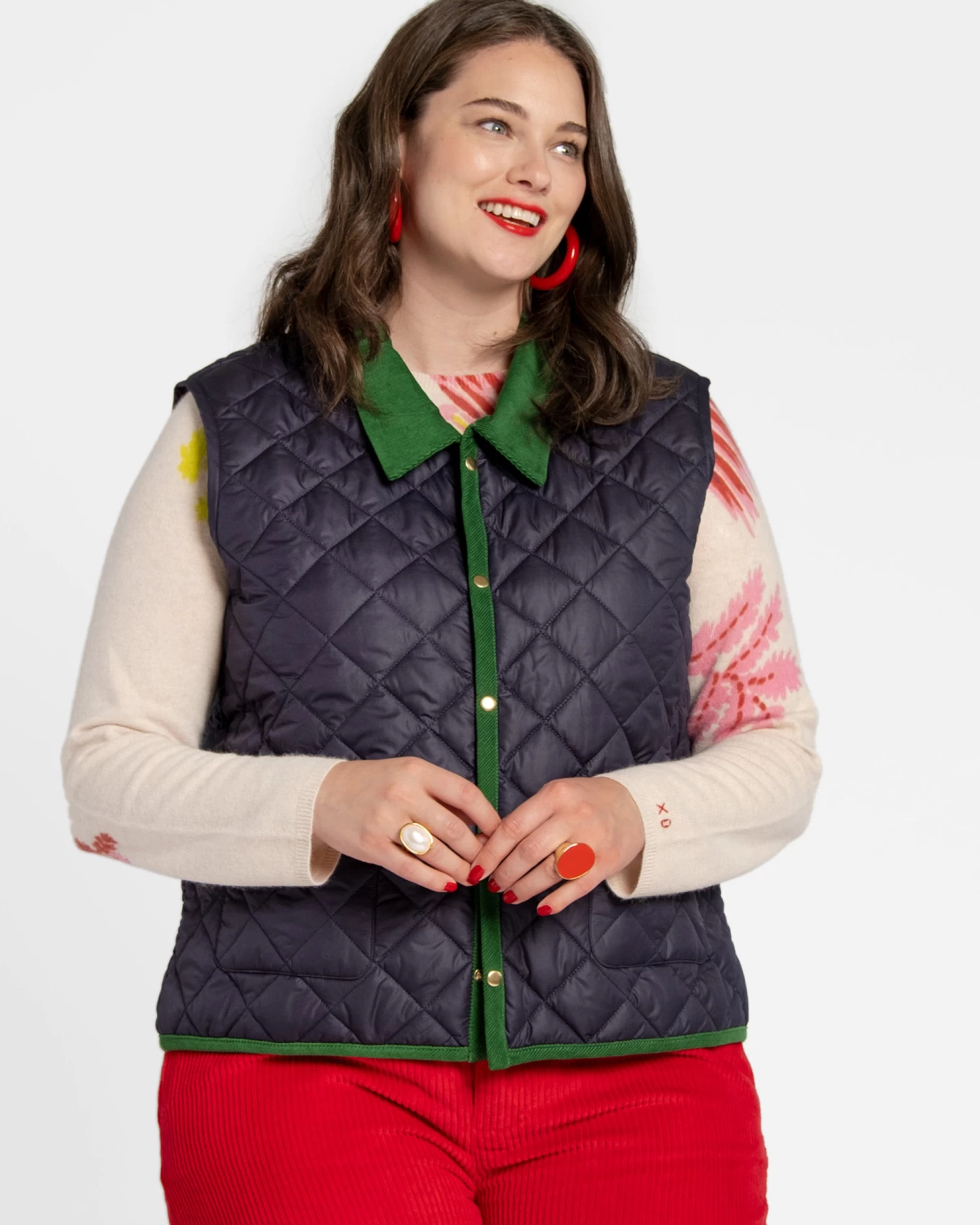 Quilted Vest Navy 9 Quilted Vest Navy - Image 7