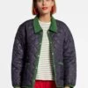 Quilted Jacket Navy -Clothing Store Puffjacket navy 01