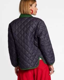 Quilted Jacket Navy -Clothing Store Puffjacket navy 03