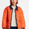 Quilted Jacket Orange