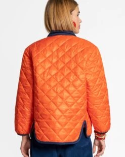 Quilted Jacket Orange -Clothing Store Puffjacket orange 03