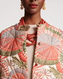 Park Quilted Coat Starburst Print -Clothing Store QUILTED COAT 05