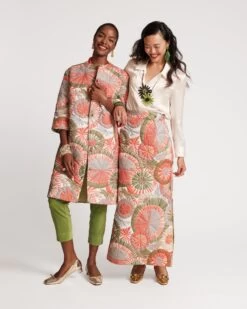 Park Quilted Coat Starburst Print -Clothing Store QUILTED COAT 06