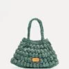 Raffia Baby Tote Green -Clothing Store RAFFIAB GREEN 01