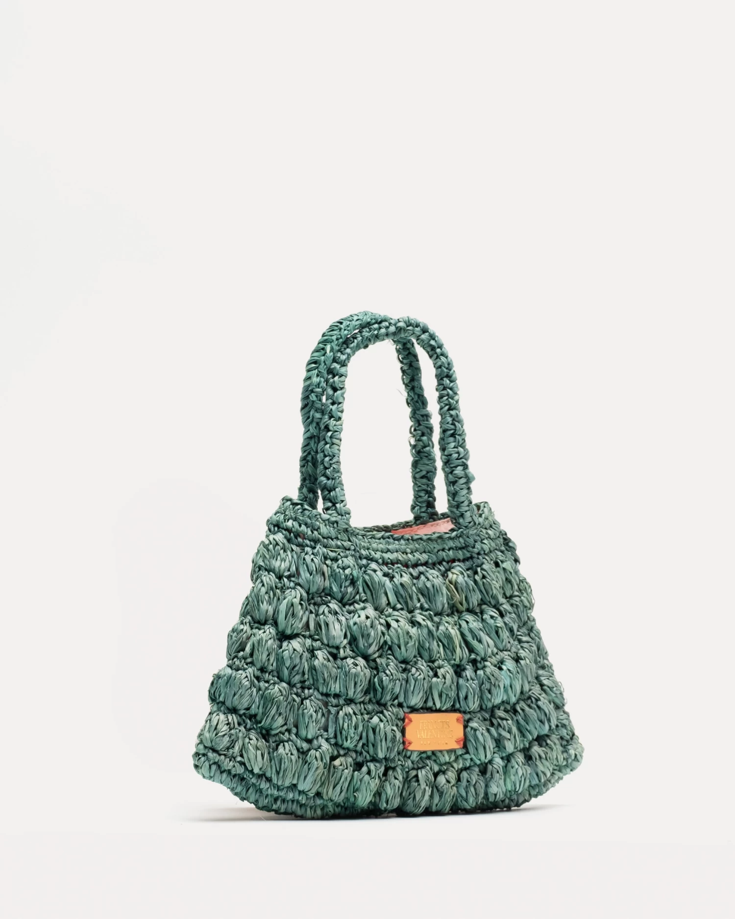Raffia Baby Tote Green 4 Raffia Baby Tote Green - Image 2