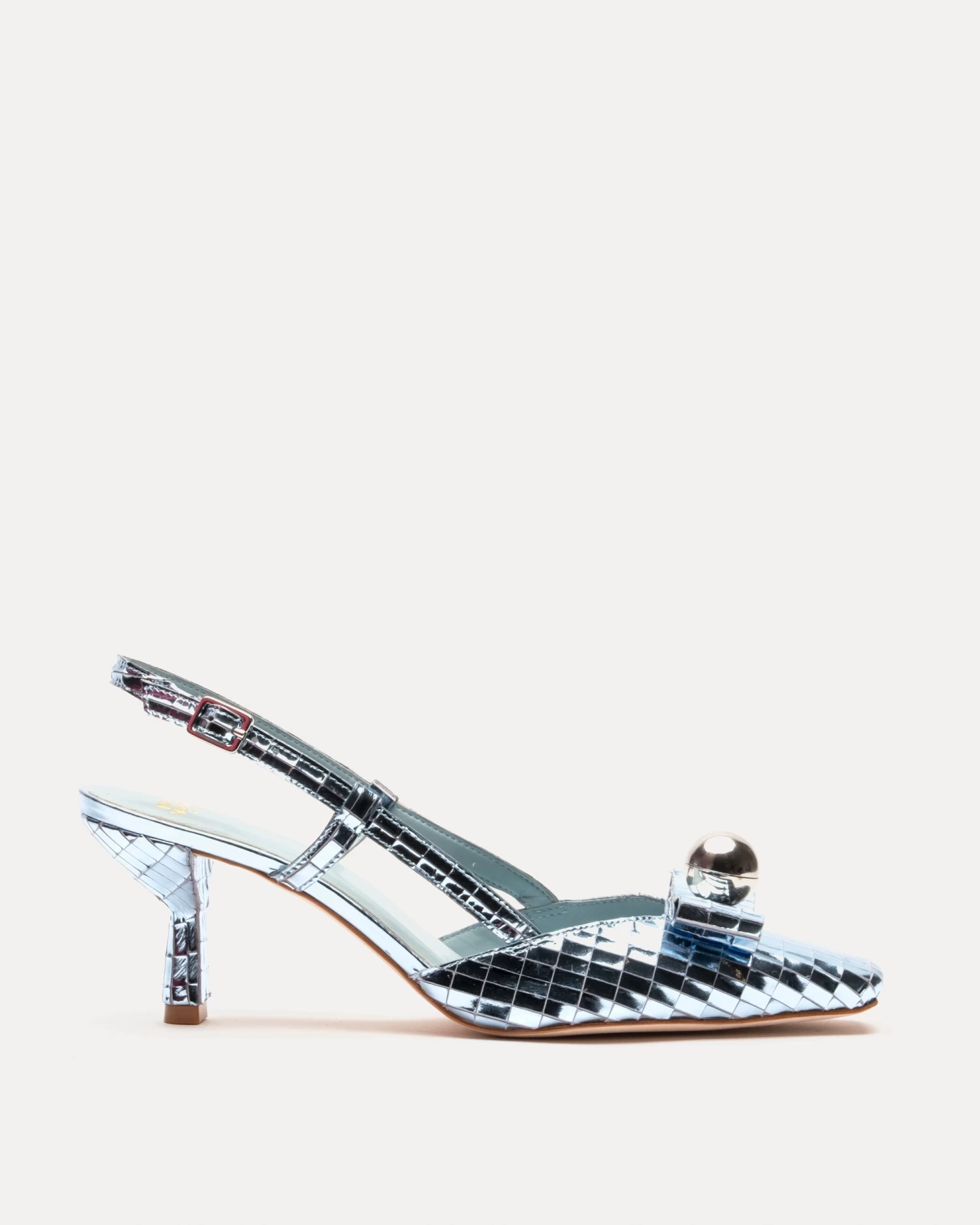 Raquel Pump Disco Leather Celeste 3 Raquel Pump Disco Leather Celeste