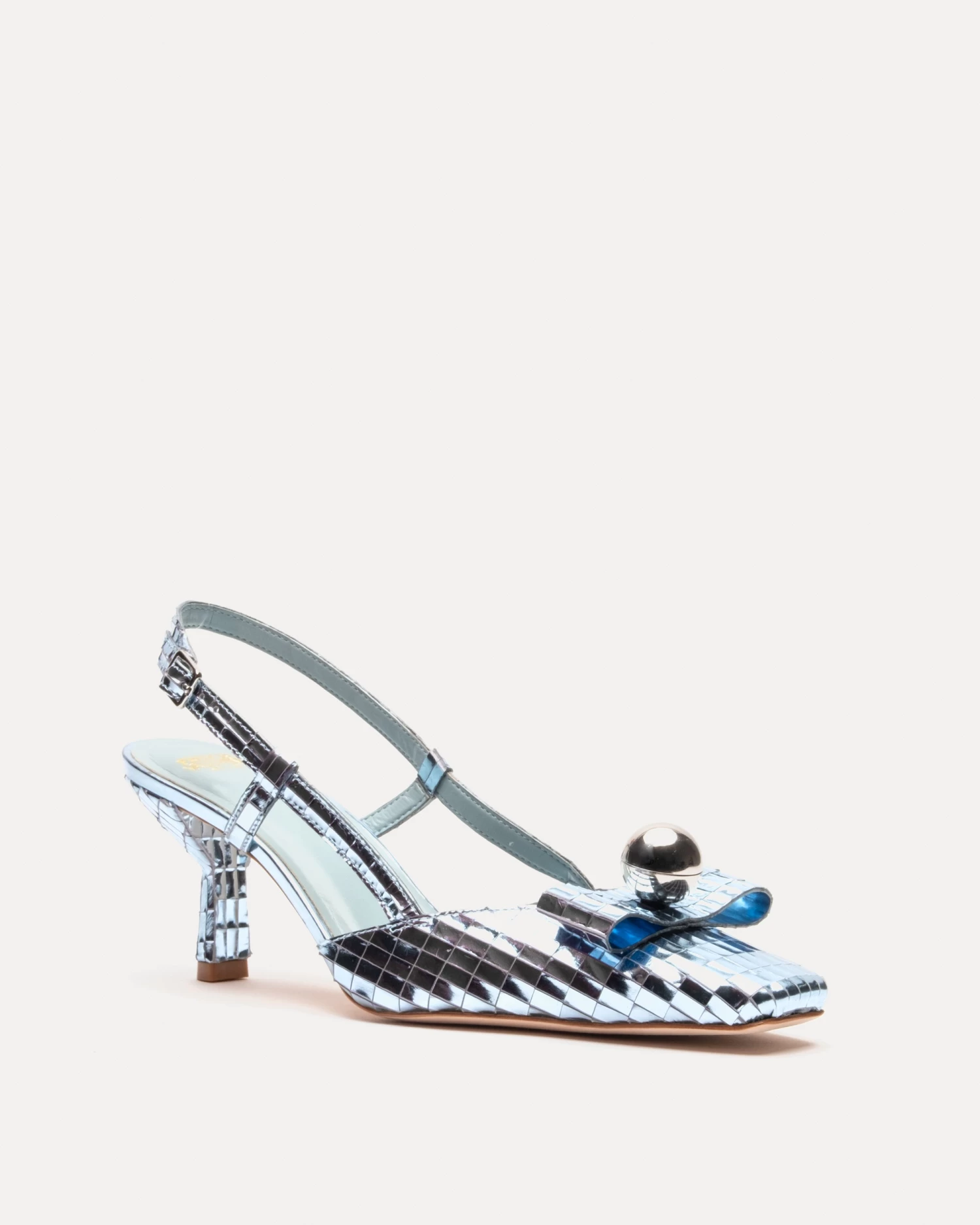 Raquel Pump Disco Leather Celeste 5 Raquel Pump Disco Leather Celeste - Image 3