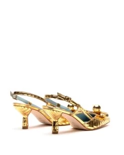 Raquel Pump Disco Leather Gold 12 Raquel Pump Disco Leather Gold -Clothing Store RAQUELDL PLATINO 03