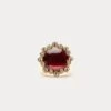 Circular Ruby Crystal Ring -Clothing Store RED RING2 01