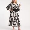 Rosa Caftan Flintstone Oyster Black 2 Rosa Caftan Flintstone Oyster Black -Clothing Store ROSA CAFTAN PLUS