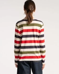 Long Sleeve Tee Boatman Stripe Oyster Multi -Clothing Store Resort23 Market0059 3