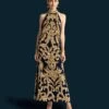 Goddess Dress Navy Gold -Clothing Store Resort23 Market0302