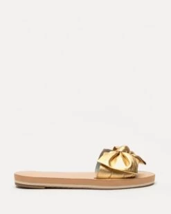 Sandy Cloud Slide Soft Nappa Platino Oyster -Clothing Store SANDYSLGN PLATINO 01