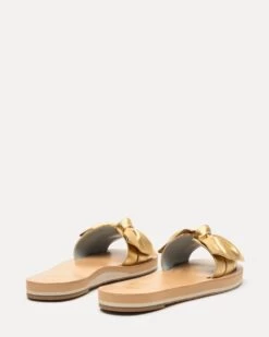 Sandy Cloud Slide Soft Nappa Platino Oyster -Clothing Store SANDYSLGN PLATINO 03