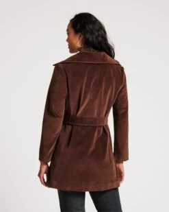 Sergeant Stretch Velvet Belted Jacket Chocolate 9 Sergeant Stretch Velvet Belted Jacket Chocolate -Clothing Store SARGENT CHOC 03