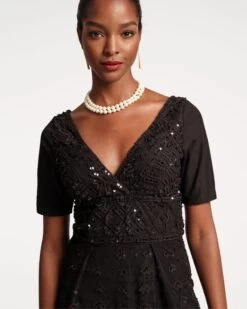 Valentina Sequin Dress Black -Clothing Store SEQUIN DRESS BLACK 04
