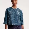 Elsie Sequin Jacket Navy -Clothing Store SEQUIN JACKET BLUE 01
