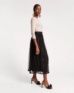 Valentina Sequin Ball Skirt Black 12 Valentina Sequin Ball Skirt Black -Clothing Store SEQUIN SKIRT BLACK 02