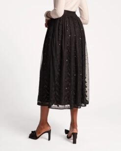 Valentina Sequin Ball Skirt Black 13 Valentina Sequin Ball Skirt Black -Clothing Store SEQUIN SKIRT BLACK 04