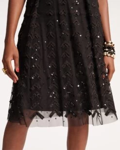Valentina Sequin Ball Skirt Black 11 Valentina Sequin Ball Skirt Black -Clothing Store SEQUIN SKIRT BLACK 05