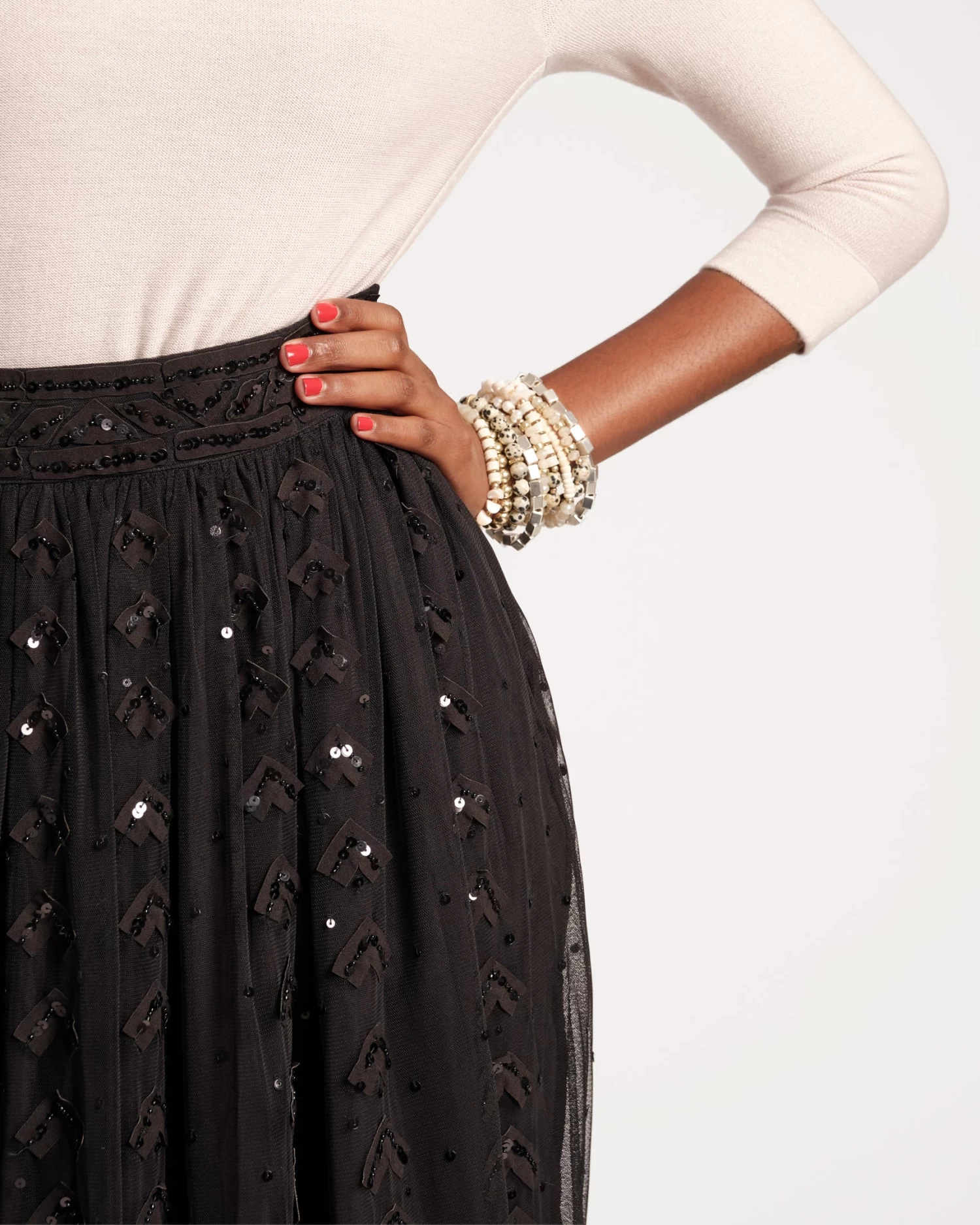 Valentina Sequin Ball Skirt Black 8 Valentina Sequin Ball Skirt Black - Image 6
