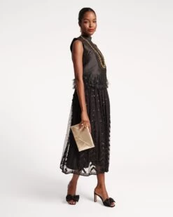 Valentina Sequin Ball Skirt Black 15 Valentina Sequin Ball Skirt Black -Clothing Store SEQUIN SKIRT BLACK 07