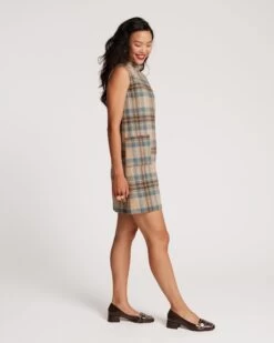Ellen Wool Shift Dress Stewart Plaid -Clothing Store SHIFT PLAID 03