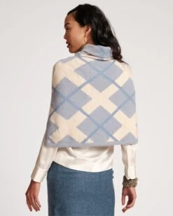 Winnie Shrug Exploded Plaid 8 Winnie Shrug Exploded Plaid -Clothing Store SHRUG BLUE 03