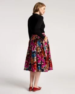 Ball Skirt Cabbage Rose Flocked Velvet -Clothing Store SKIRT FLOCKED 04 16cf1c2f 862f 4bb1 bb94 ae4aa9bbfa5e