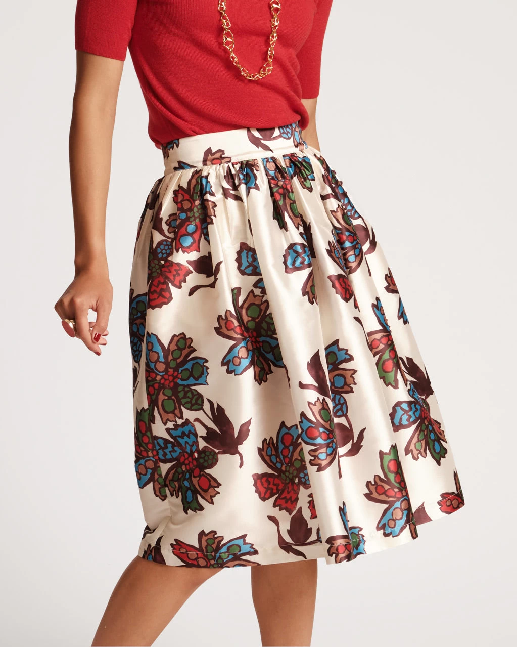 Barbara Midi Skirt Autumn Leaves 4 Barbara Midi Skirt Autumn Leaves - Image 2