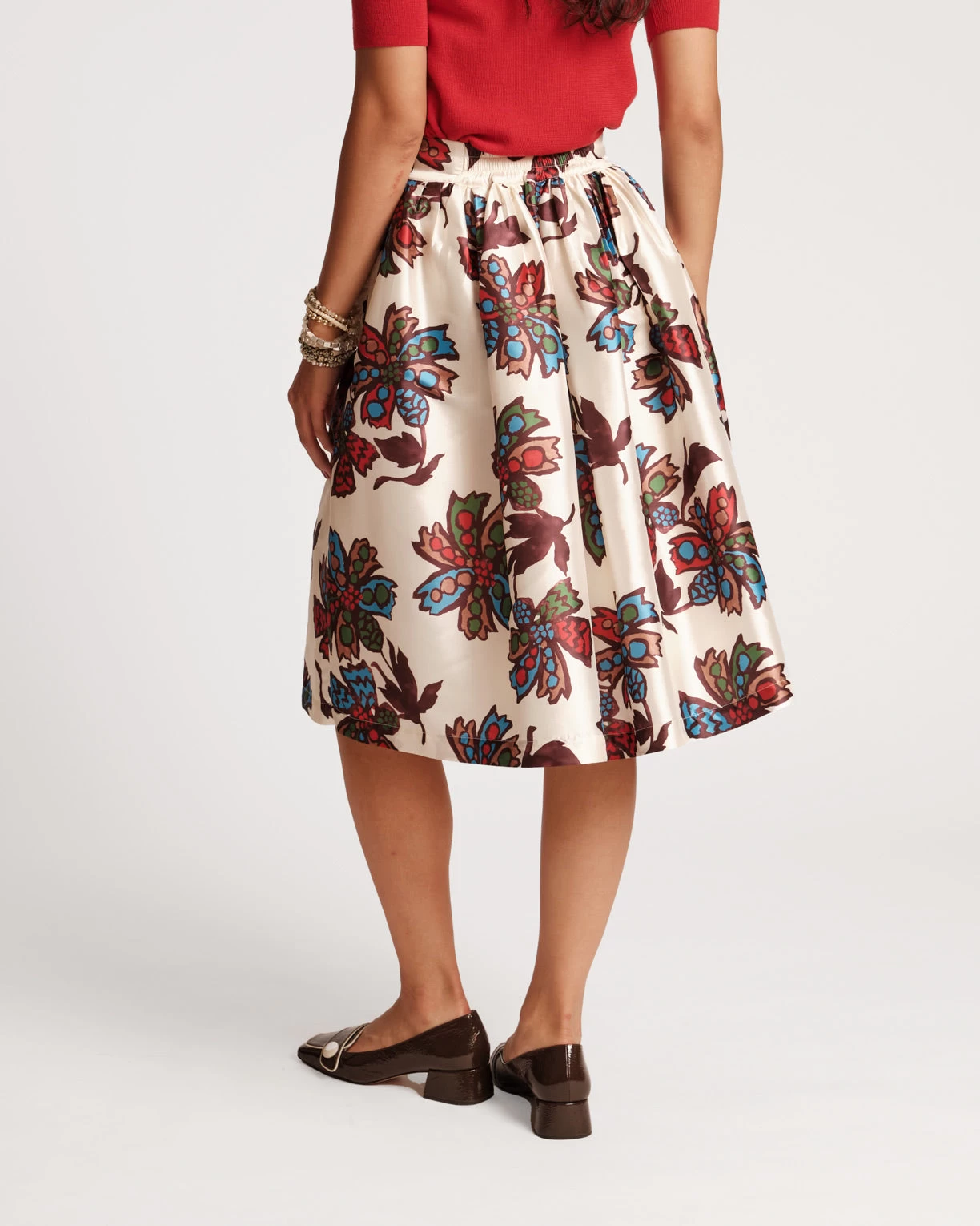 Barbara Midi Skirt Autumn Leaves 6 Barbara Midi Skirt Autumn Leaves - Image 4